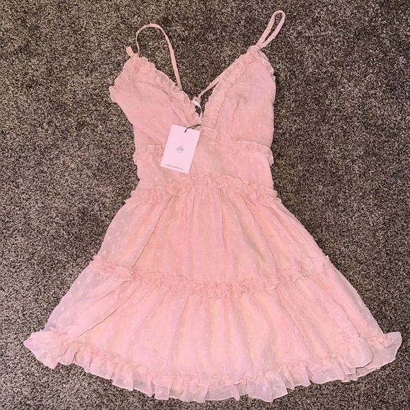 Hello Molly Pink Mini Dress, Size 4. Brand new. Perfect and beautiful! - Picture 2 of 4